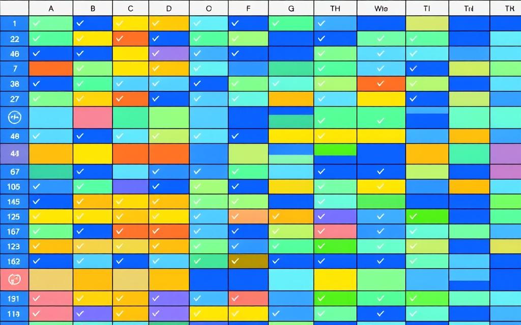 spreadsheet rectangles