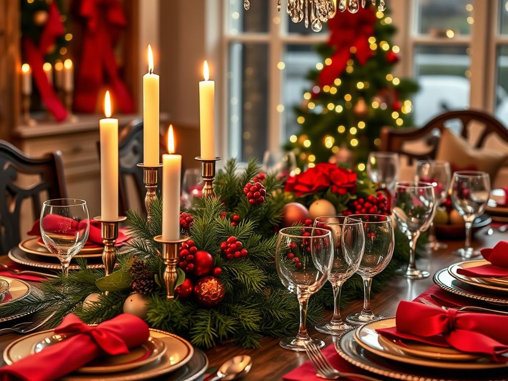 holiday table decor